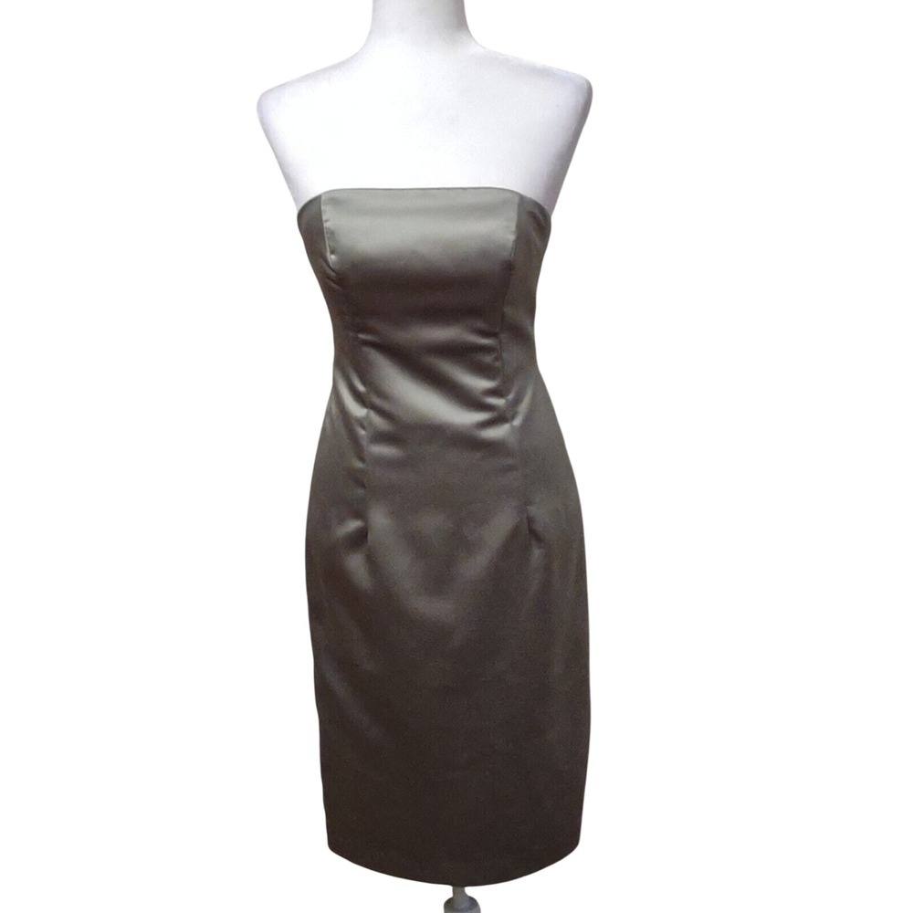After Six Strapless sage green evening dress Made in the USA Size 4